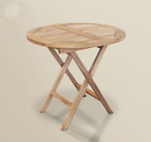Mesa y taburetes altos plegables 5 piezas madera maciza de teca -  referencia Mqm-3100778