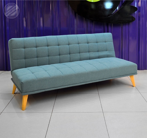 Sofá cama tipo futón color turquesa Ref 7126